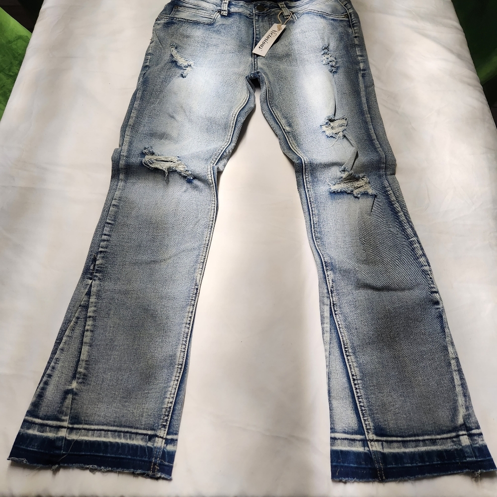 Blue Flared Denim Jeans 👖